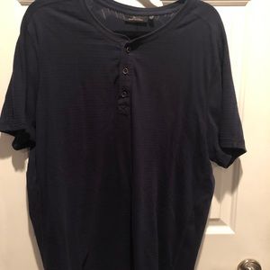 Marc Anthony , dark blue button T-shirt